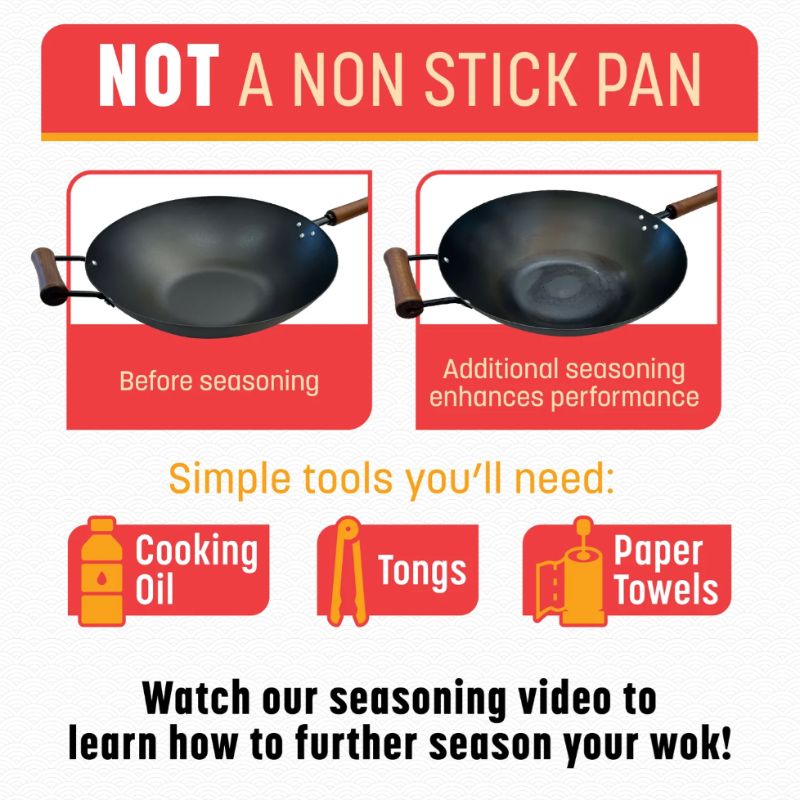 Joyce Chen Classic Series 12-Inch Carbon Steel Preseasoned Stir Fry Pan Joyce Chen by Kitchen Niche