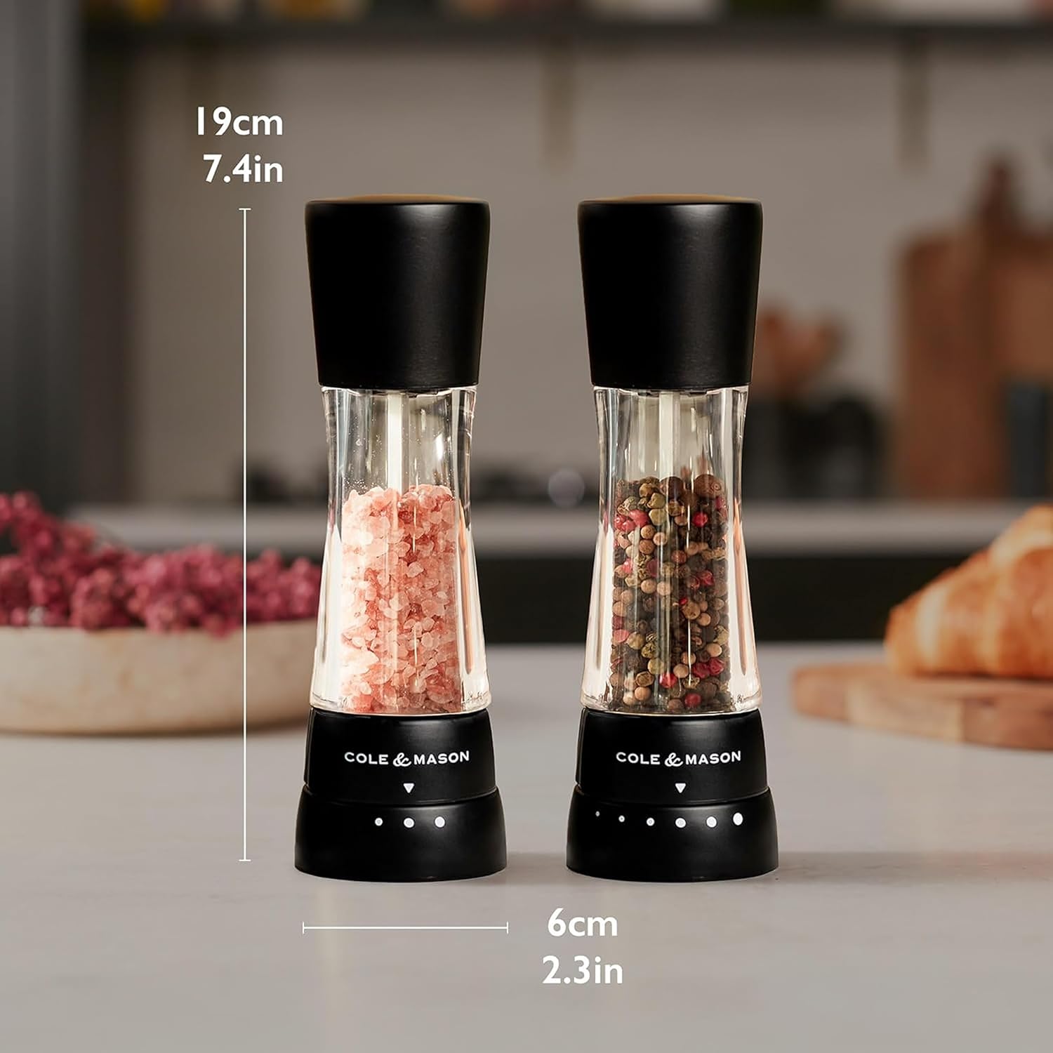 Cole & Mason Derwent Salt & Pepper Mill Gift Set – Matt Black