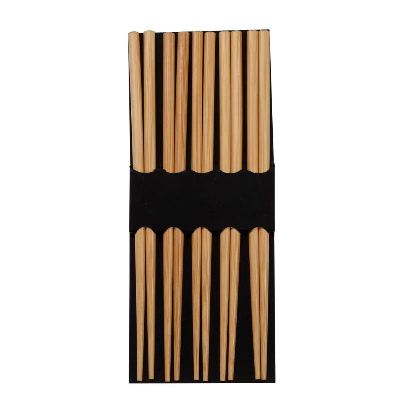 Joyce Chen Reusable Burnished Bamboo Chopsticks Set, 5 Pair Joyce Chen by Kitchen Niche