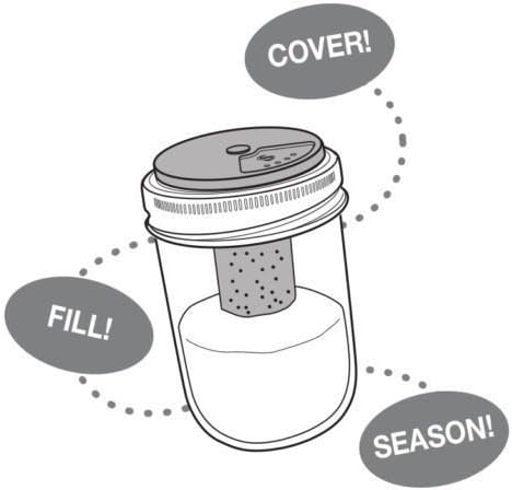 Jarware Salt & Pepper Shaker Mason Jar Lid