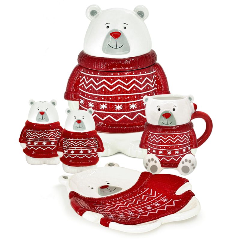 BIA Polar Bear Sweater Cookie Jar
