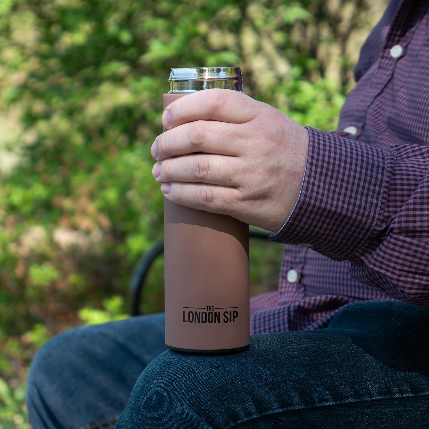 London Sip Tea Infuser Bottle – Mocha Brown – 16 oz