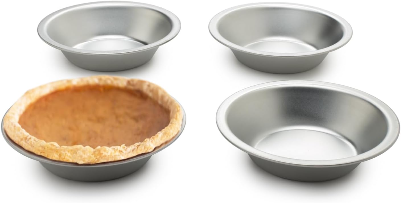 Fox Run Tinplated Steel Set of 4 Pie Pans 5 Inch