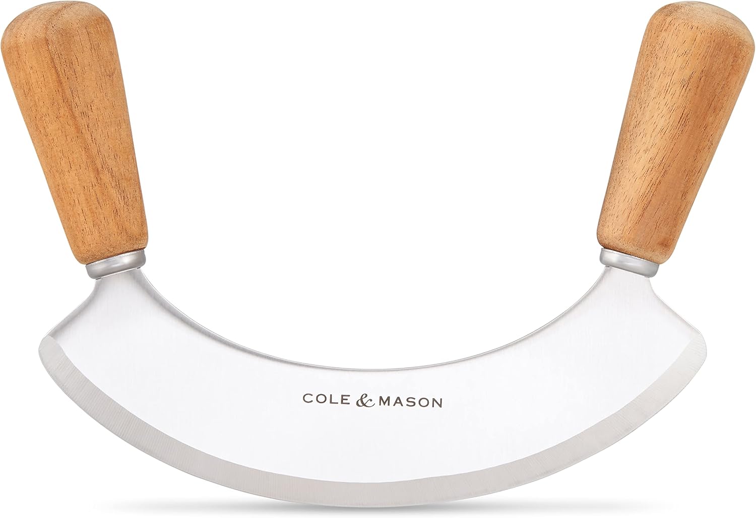 Cole & Mason Ashden Mezzaluna with Acacia Board – Ø 9.5" / 24.1 cm