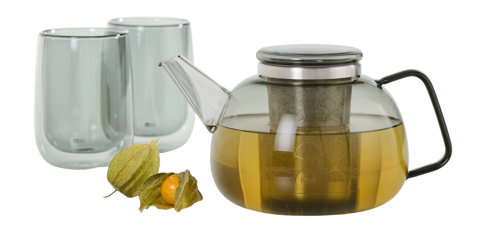 AdHoc New Yuna Teapot - Grey Glass