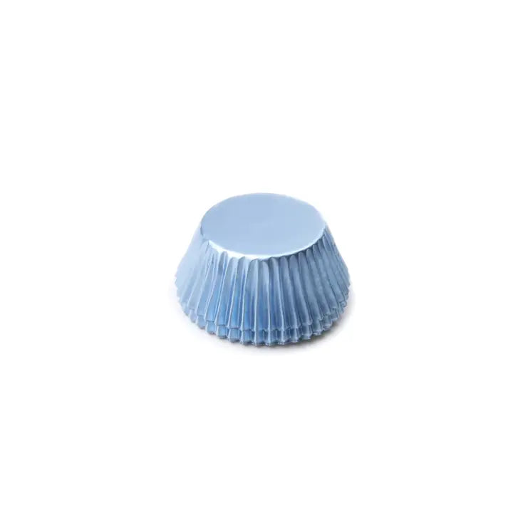 Fox Run Light Blue Foil Baking Cups, 32 Pack
