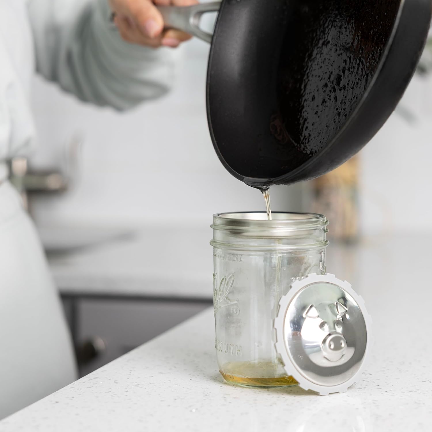Fox Run Stainless Steel Pig Grease Keeper Lid