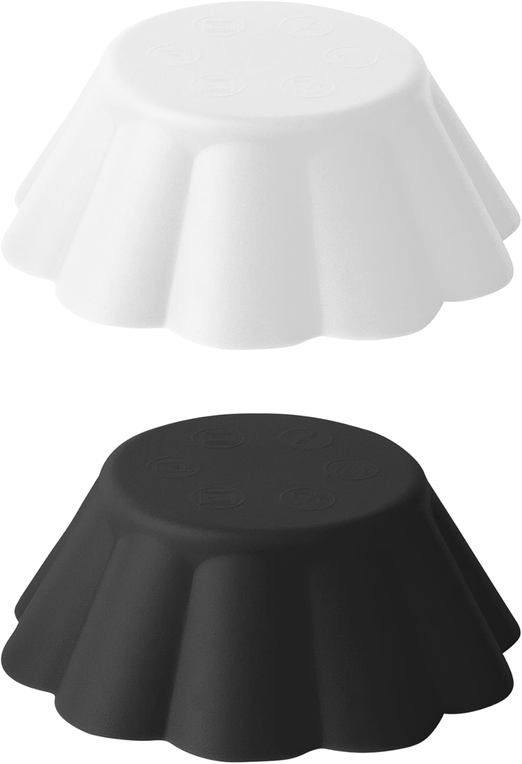 Bakelicious Black & White Scalloped Silicone Baking Cups Set of 12