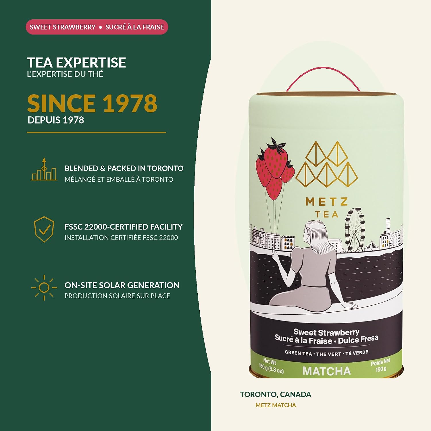Metropolitan Tea Sweet Matcha Strawberry Green Tea