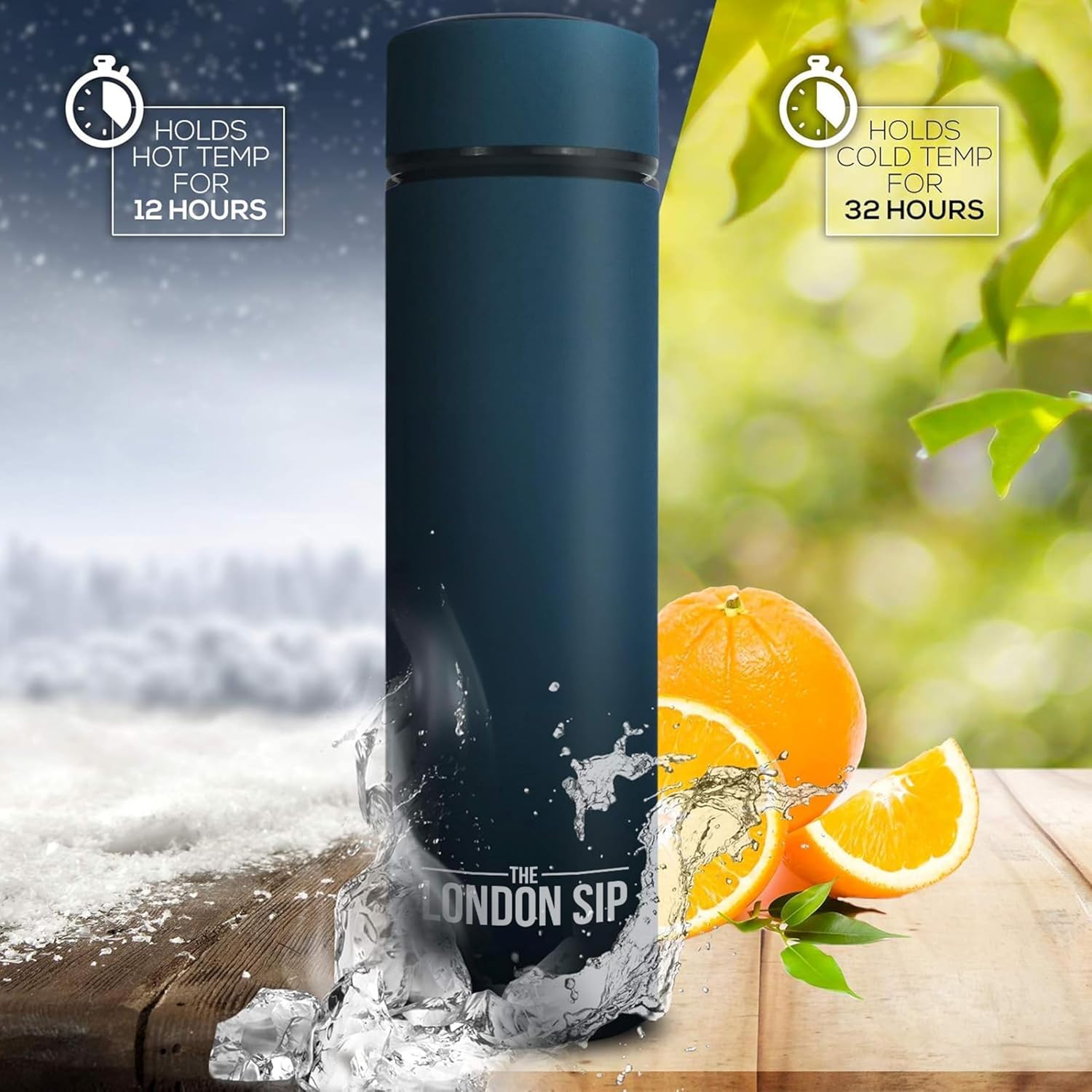 London Sip Tea Infuser Bottle – Teal – 16 oz