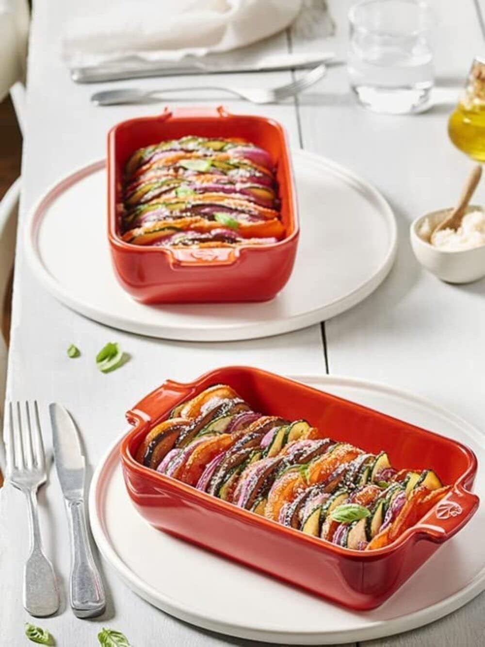 Peugeot Ceramic Baking Dish – Rectangular – Ecru – 22 cm