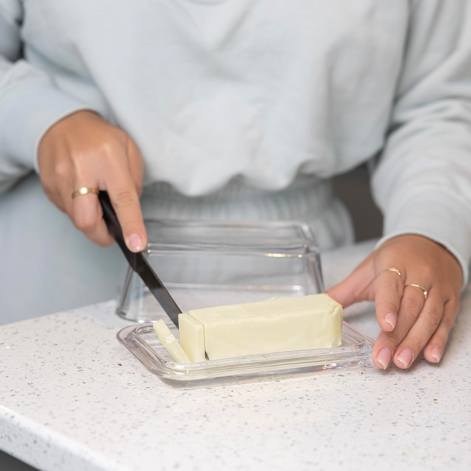 Fox Run Glass Butter Dish