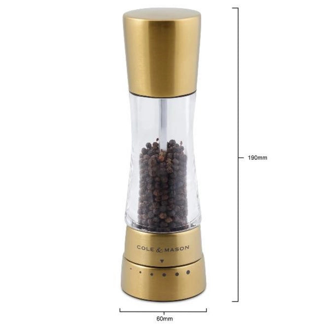 Cole & Mason Derwent Salt & Pepper Mill Gift Set – Matt Gold
