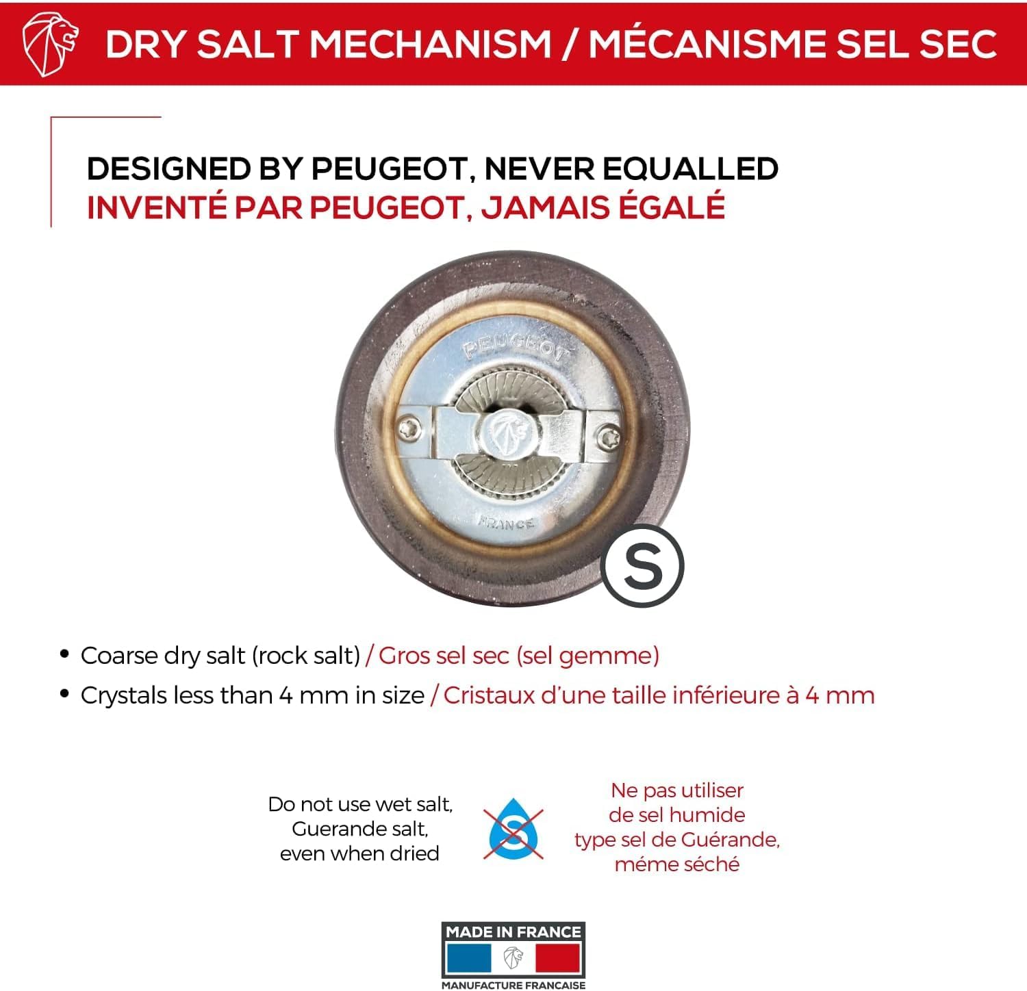 Peugeot Fidji Graphite Salt Mill – 15 cm