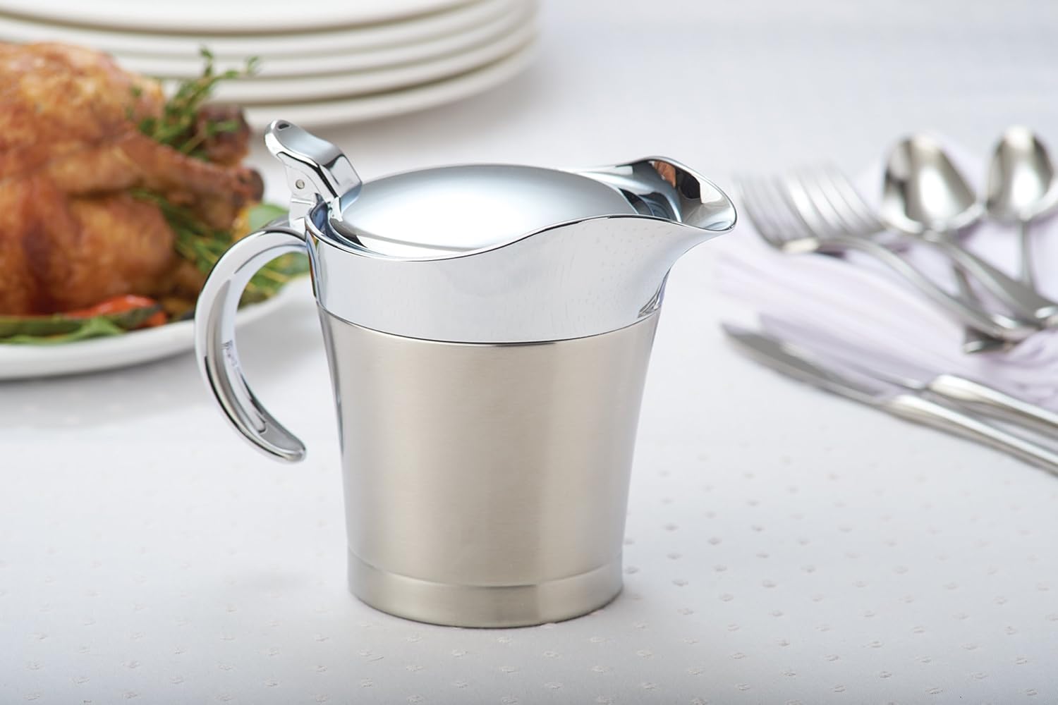 Fox Run Double Walled Stainless Steel Gravy Boat / Warmer