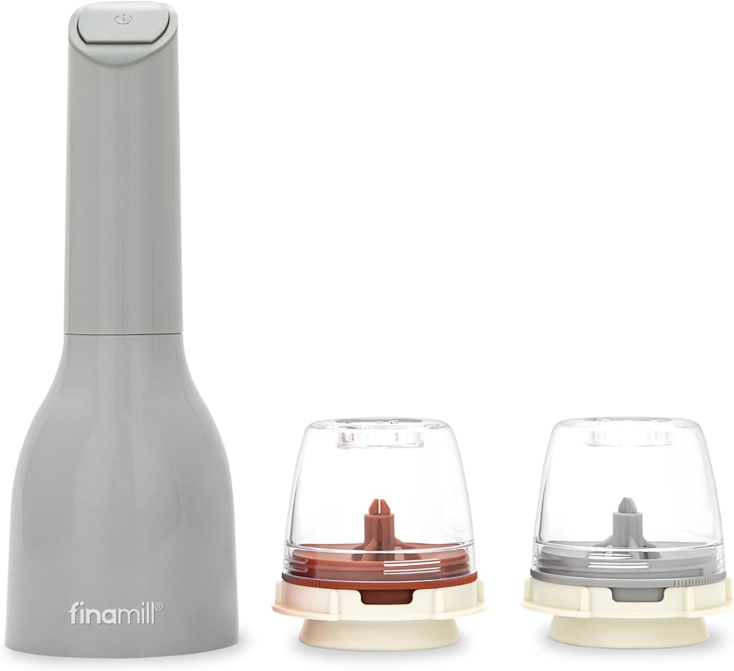 FinaMill Electric Pepper & Spice Grinder with 2 Pods – Stone