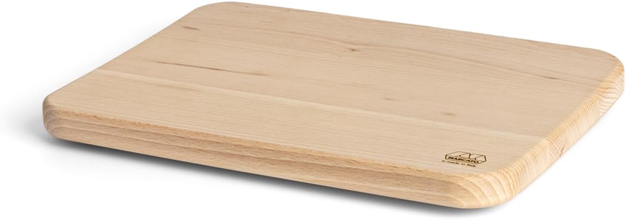 Marcato Premium Classic Beechwood Cutting Board, Medium – 30 x 22 x 2.5 cm