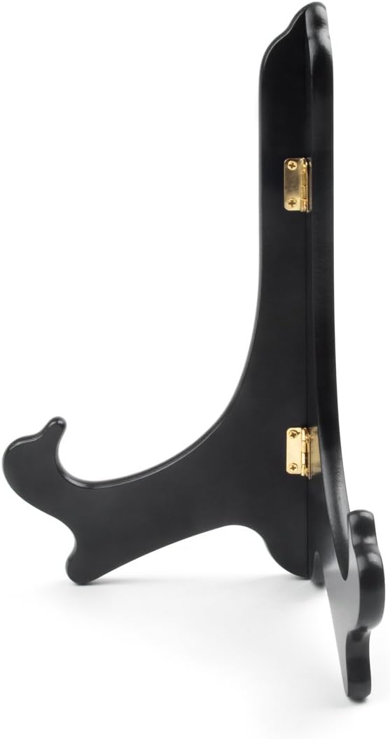 Fox Run 10" Black Plate Stand, Wood