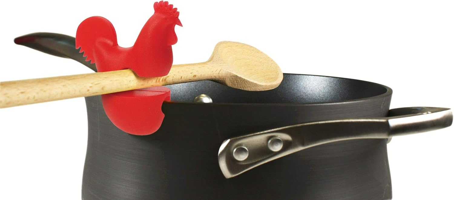 Fox Run Pig & Rooster Pot Clip Set of 2