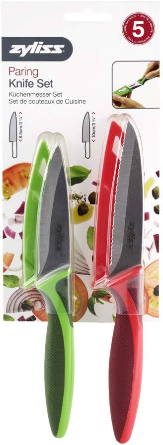 Zyliss Paring Knife Value Set – 2pc (Paring / Serrated Paring) by Kitchen Niche