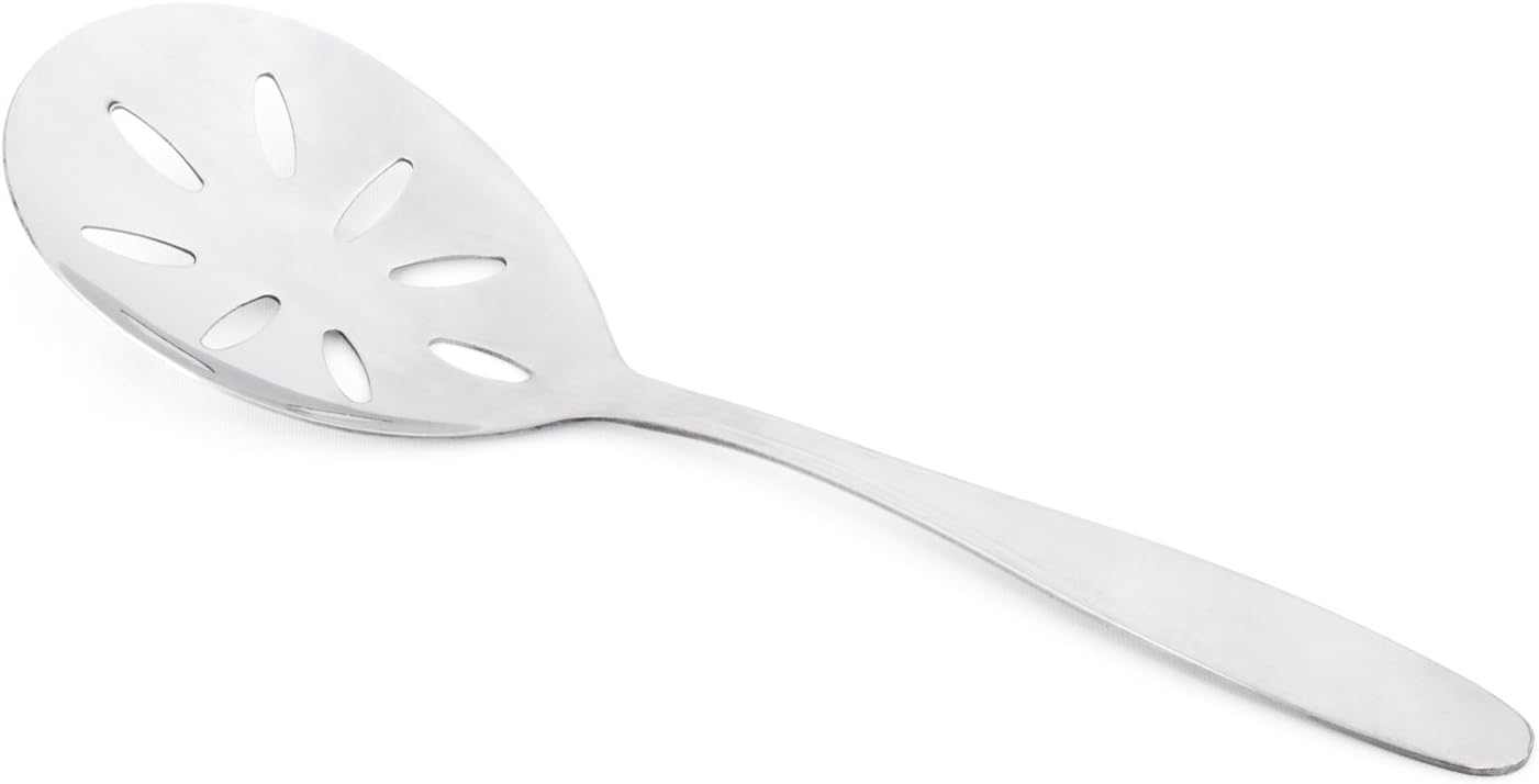 Fox Run Large Stainless Steel Slotted Serving Spoon