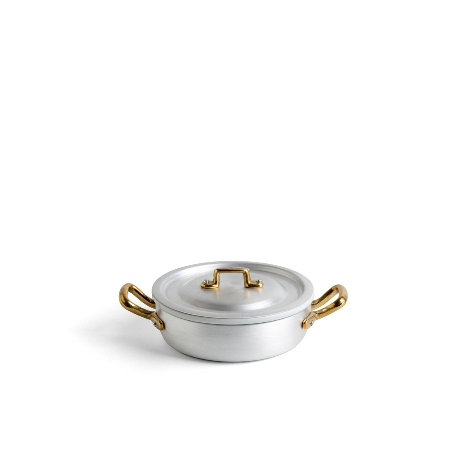 Marcato Mini Premium Tabletop Casserole Set with Porcelain Insert & Lid - 14 cm