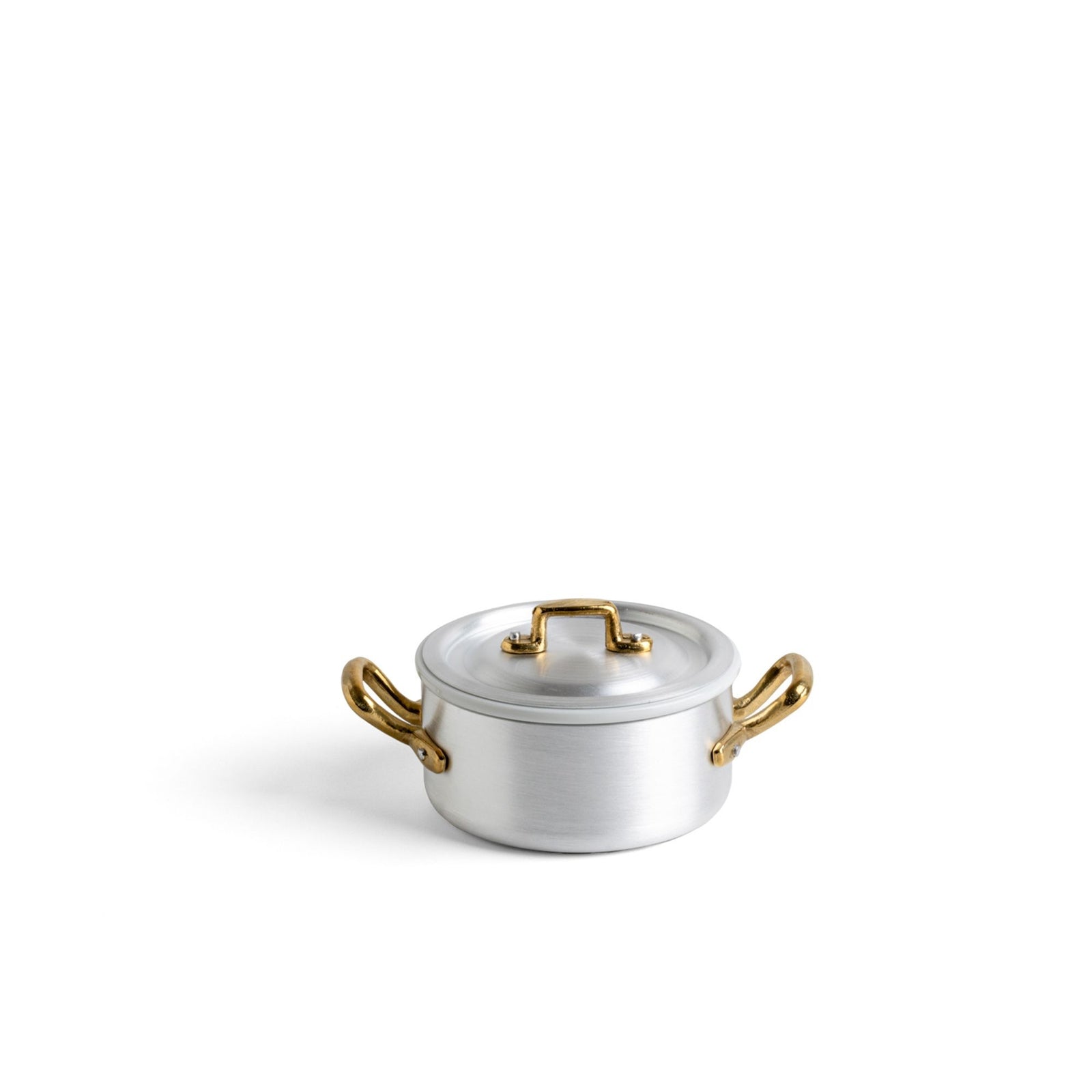 Marcato Mini Premium 2-Handle Casserole Set with Porcelain Insert & Lid - 12 cm