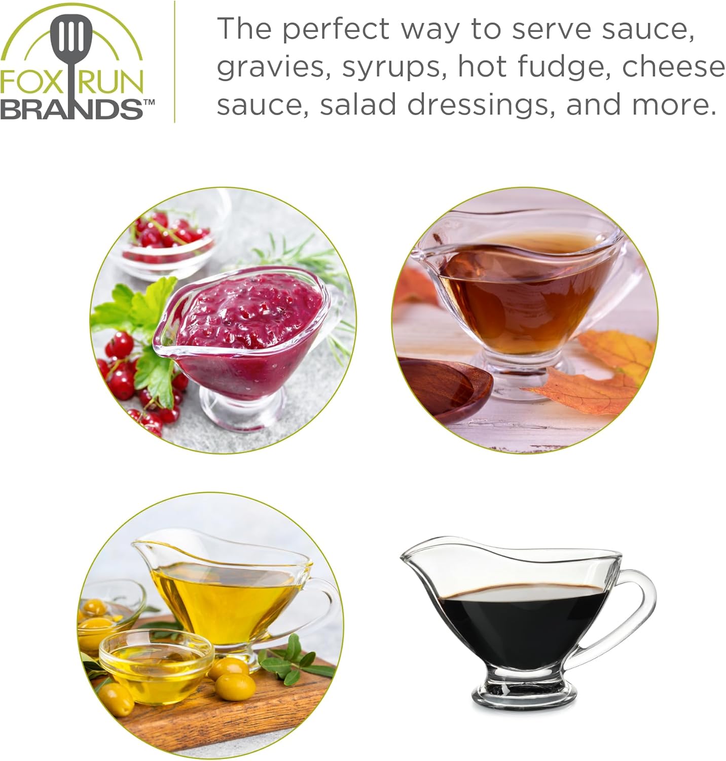 Fox Run Glass Gravy Boat, 9 oz