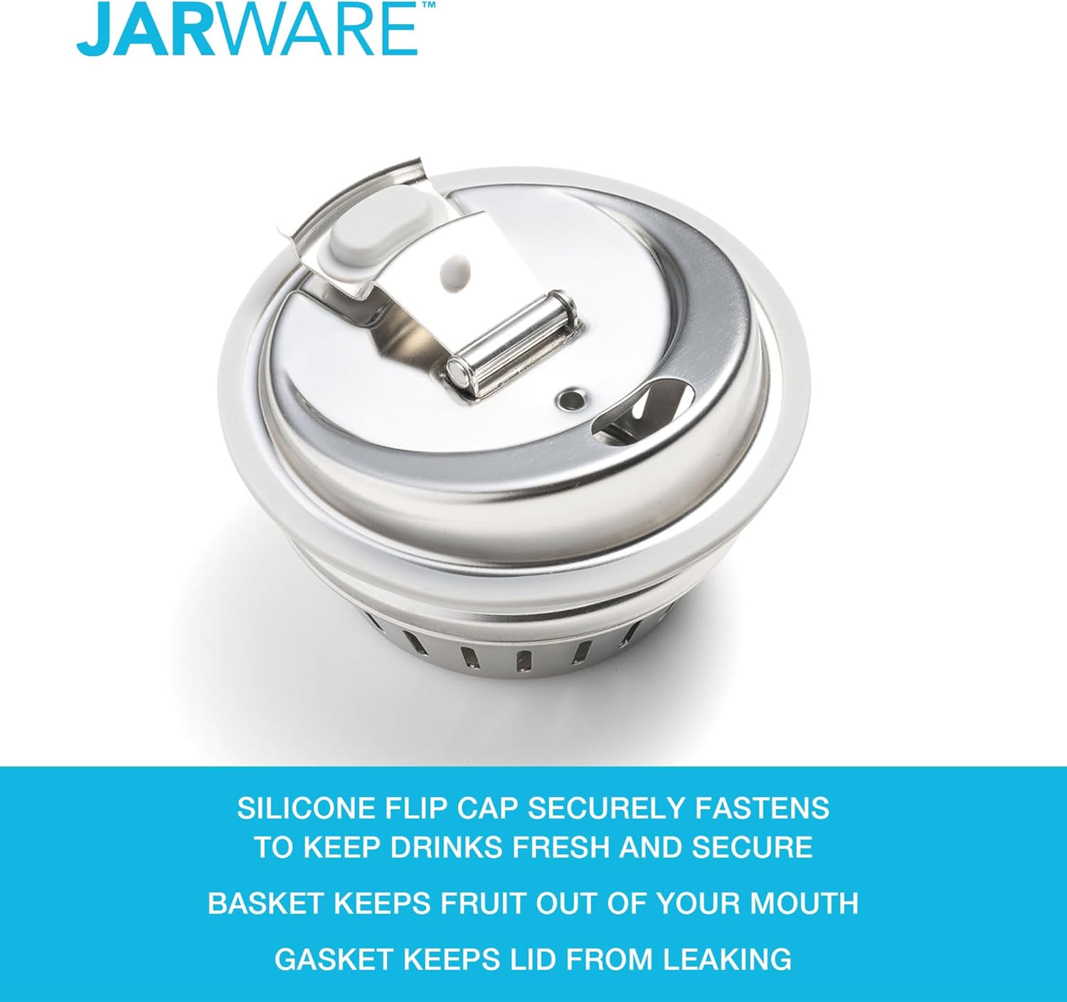 Jarware Wide Mouth Stainless Steel Drink Lid