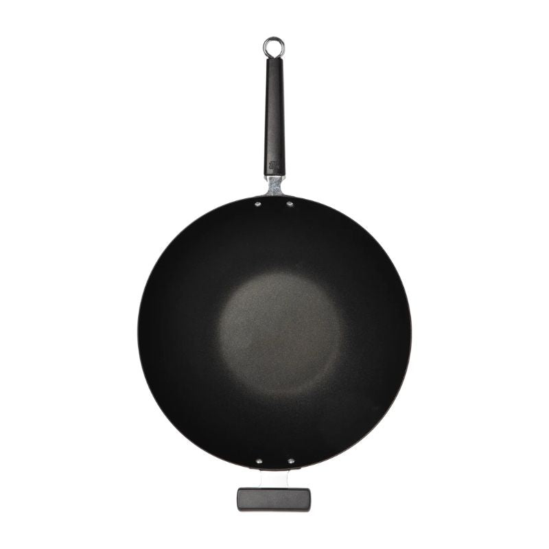 Joyce Chen Professional Series 14-Inch Carbon Steel Ceramic Nonstick Flat Bottom Wok Joyce Chen by Kitchen Niche
