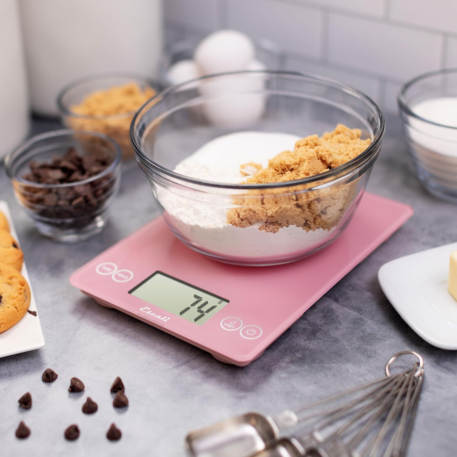 Escali Arti Classic Glass Digital Scale – Classic Pink