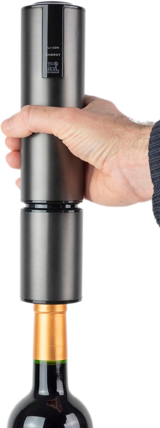 Peugeot Elis Touch Electric Rechargeable Corkscrew Carbone