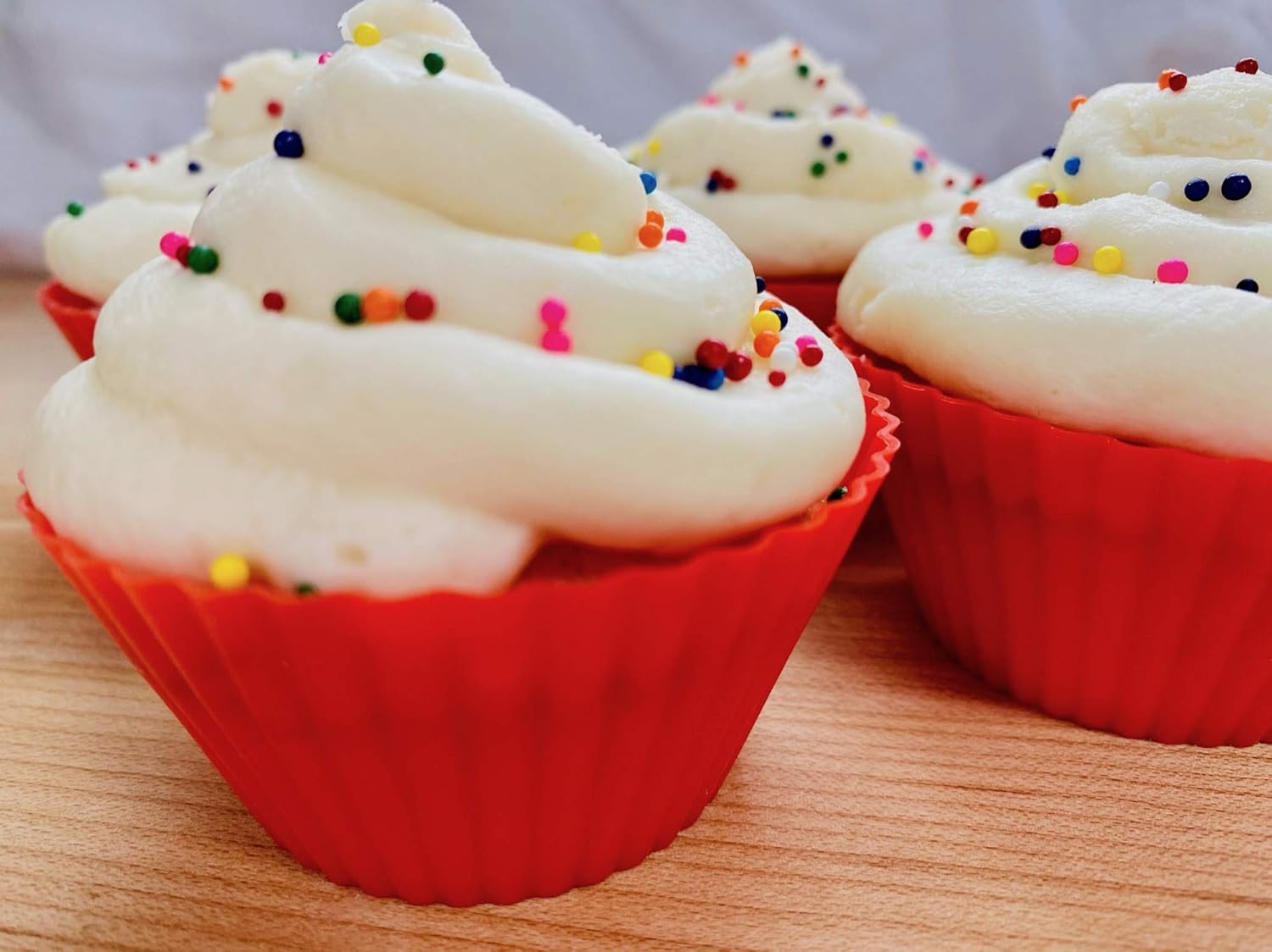 Bakelicious Red Silicone Baking Cups Set of 12