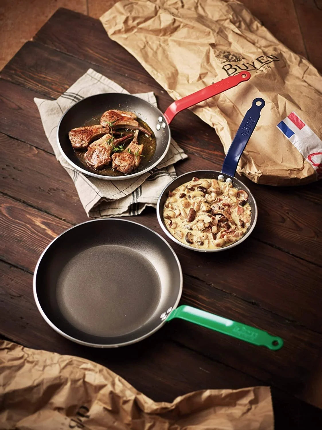 De Buyer Choc Round Non-Stick Fry Pan with Yellow Handle – 24 cm