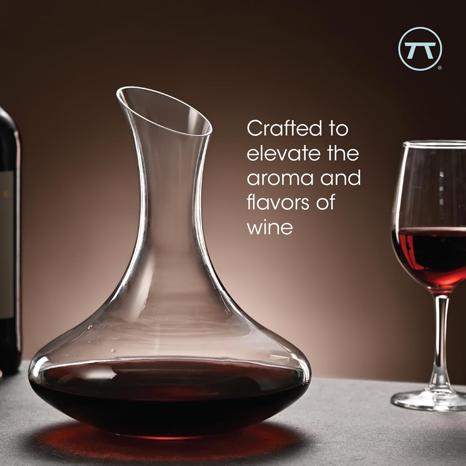 Outset Large Glass Wine Decanter