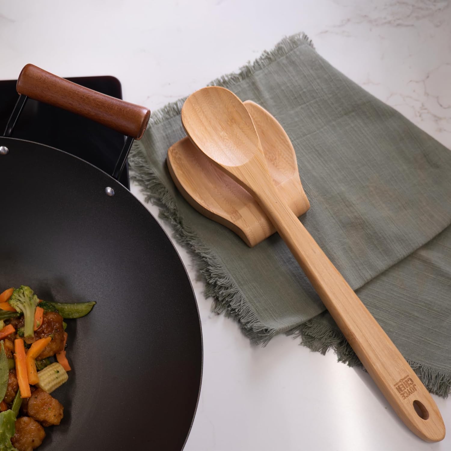 Joyce Chen Burnished Bamboo Mixing Spoon – 15"