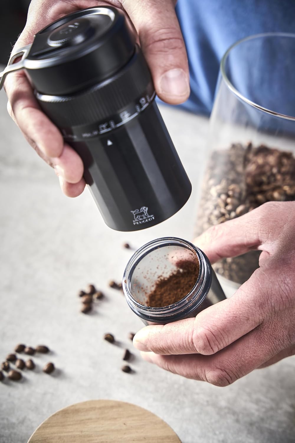 Peugeot Presto Coffee Mill – ABS Stainless Steel – 18 cm