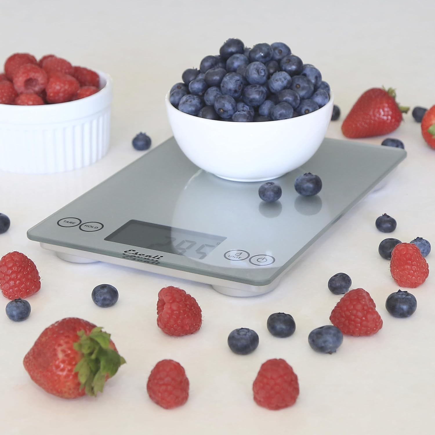Escali Arti Digital Glass Kitchen Scale Shiny Silver