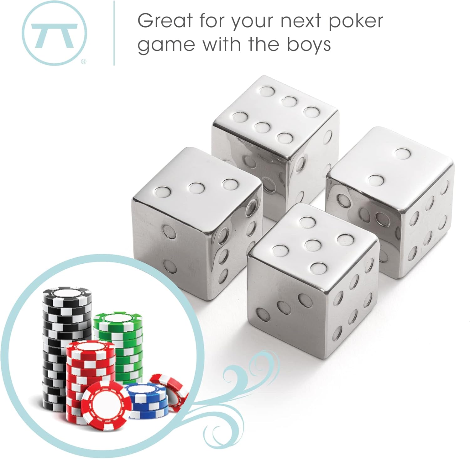 Outset Set of 4 Dice Whiskey Chillers