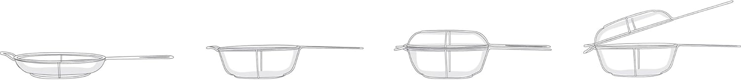 Outset Chef’s Jumbo Grill Basket & Skillet – Removable Handles