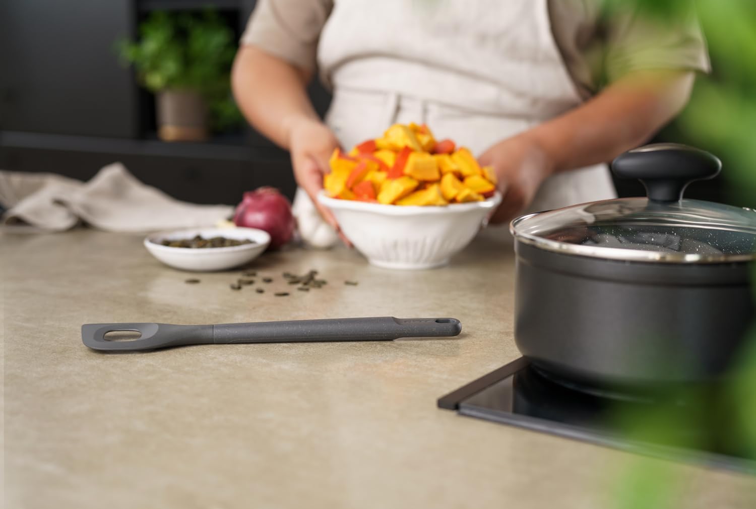 Zyliss Mixing Spoon – Angled by Kitchen Niche