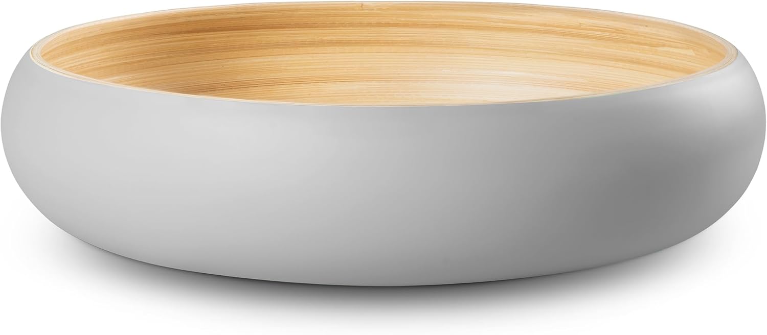 Joyce Chen Lexa Bamboo Fruit Bowl – Grey – 12 Inch
