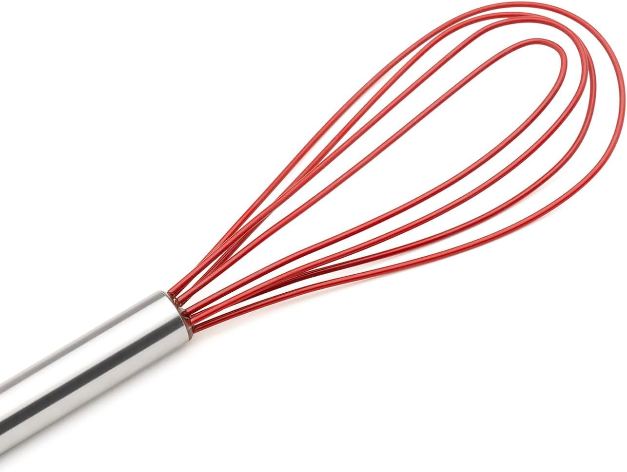 Cuisipro Flat Whisk (4 wires) – 10" / 25.4 cm – Silicone Red Cuisipro by Kitchen Niche