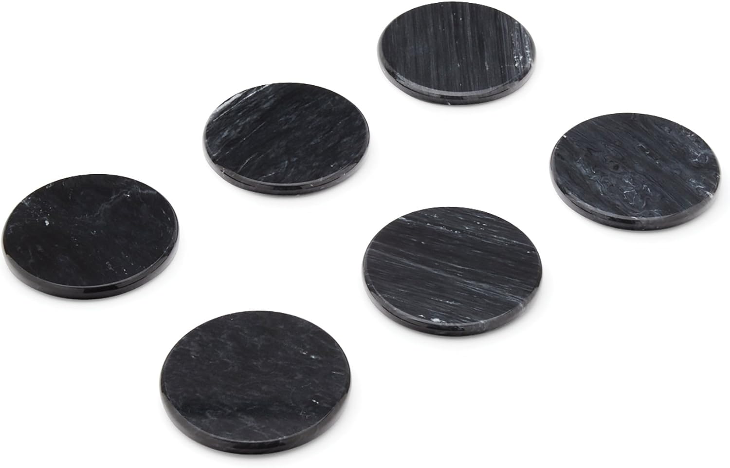 Fox Run Black Marble Coaster Set of 6