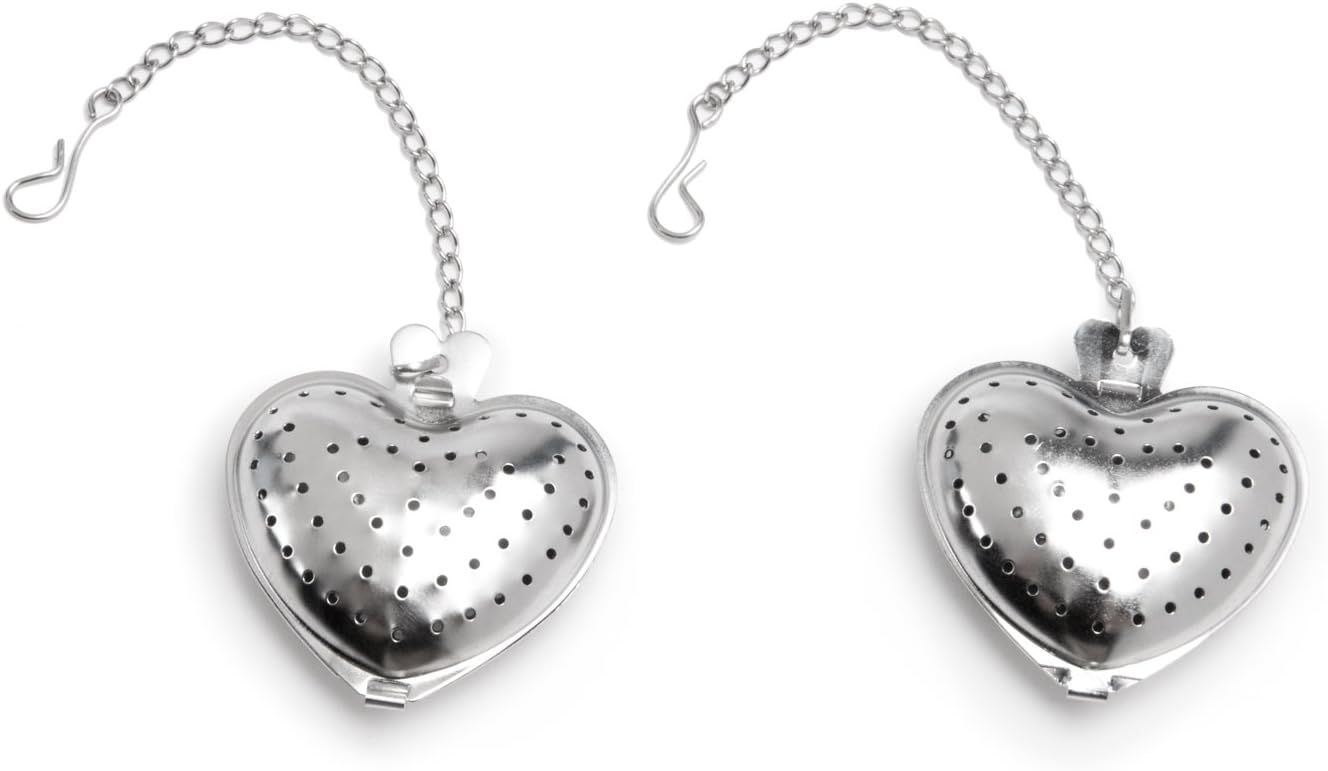 Fox Run Heart Tea Infuser – Set of 2 Stainless Steel by Kitchen Niche