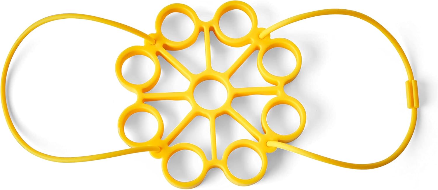 Cuisipro Silicone Egg Rack – 6.25" x 6.25" x 0.75" / 16 x 16 x 2 cm – Yellow Cuisipro by Kitchen Niche