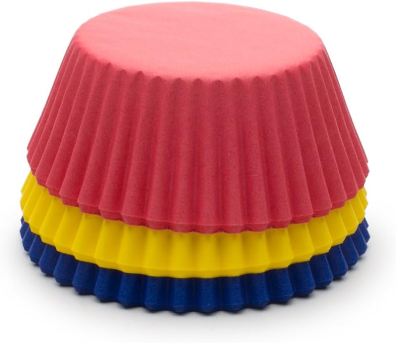 Fox Run Red-Blue-Yellow Baking Cups Set of 75