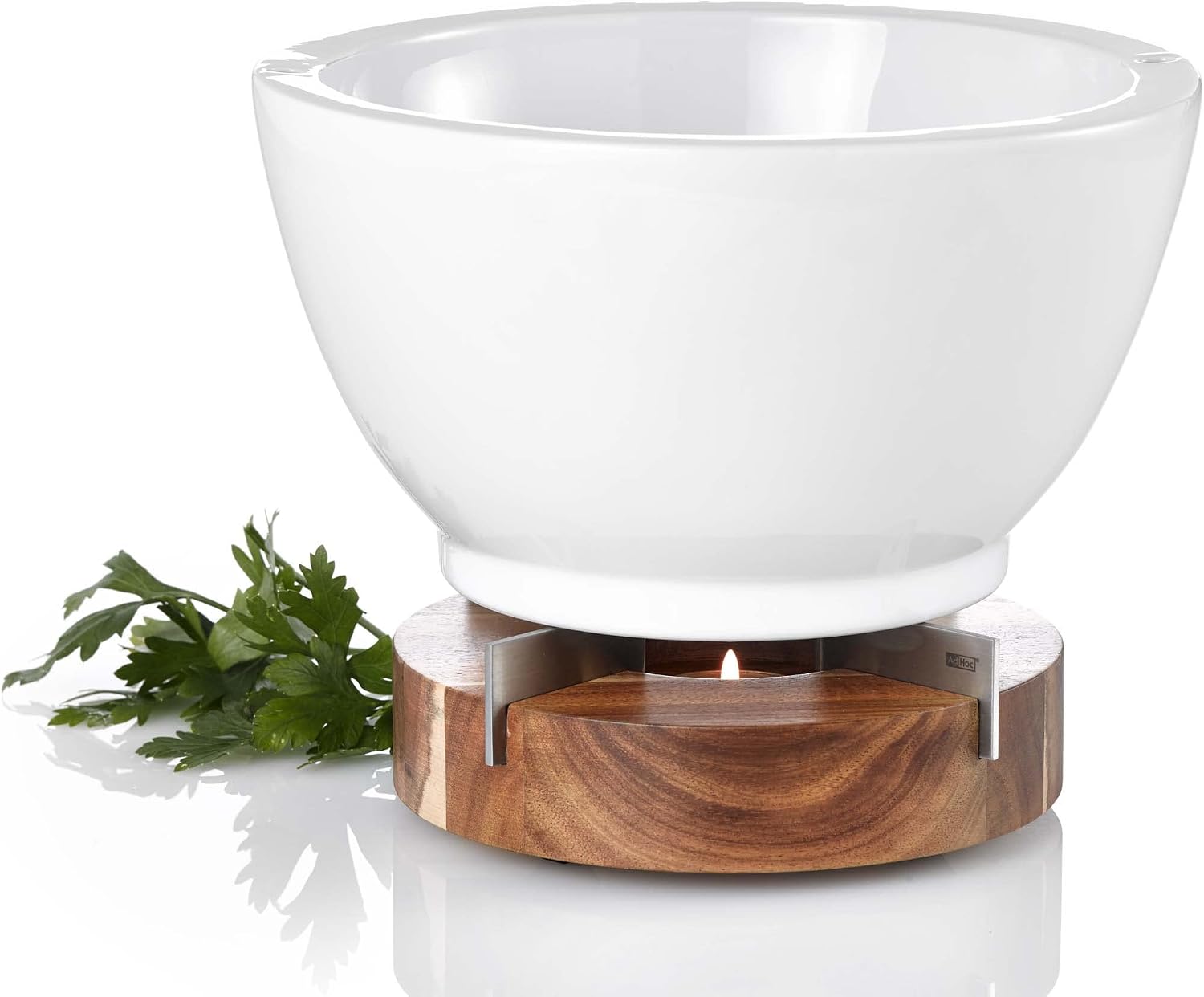 AdHoc Tuto Food & Teapot Warmer – Acacia Wood – 16 cm