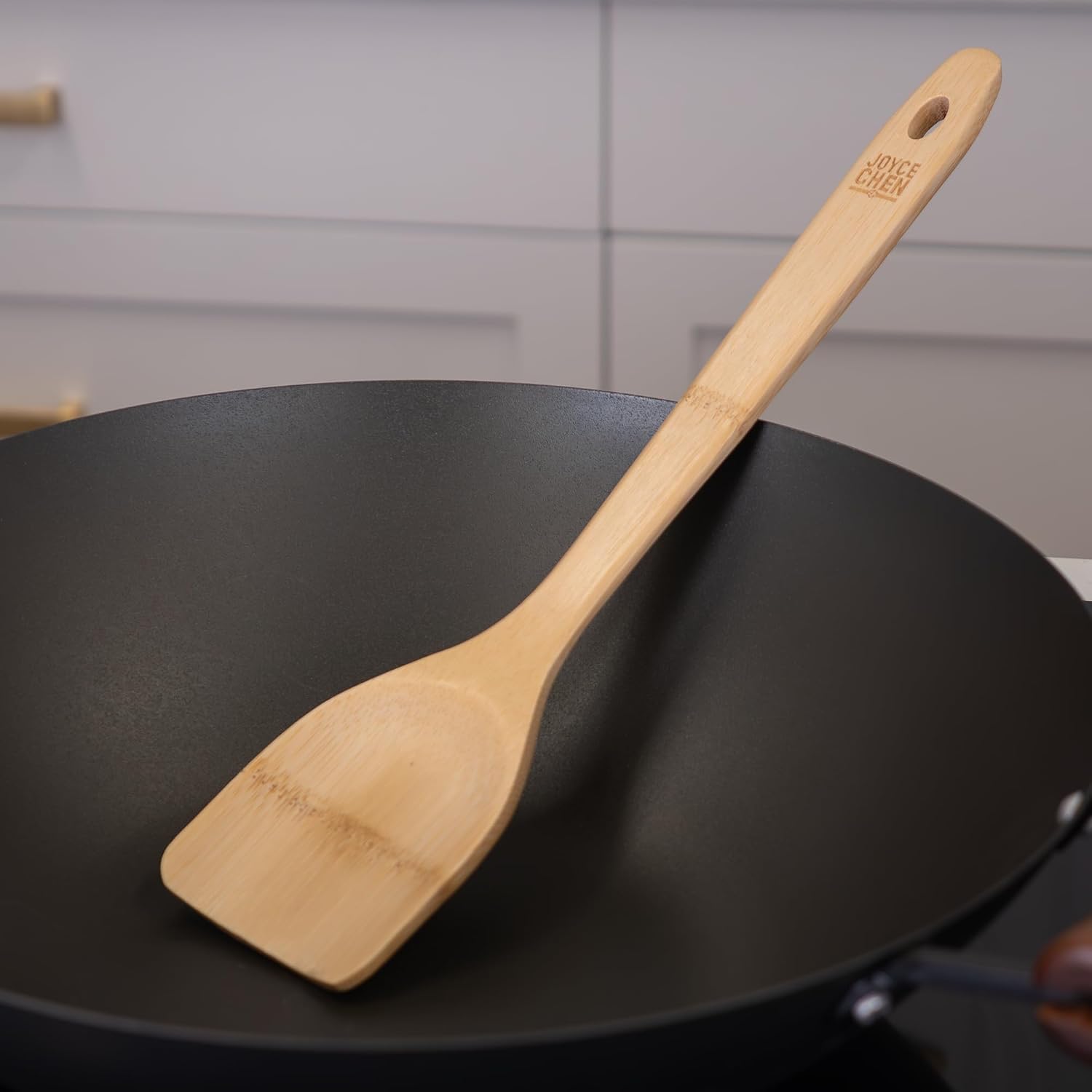 Joyce Chen Burnished Bamboo Stir Fry Spatula – 14-Inch