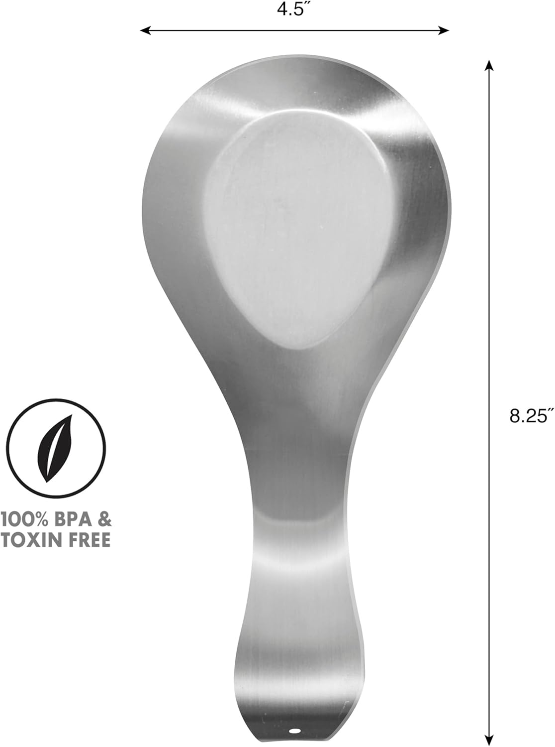 Oggi Curved Spoon Rest – Stainless Steel